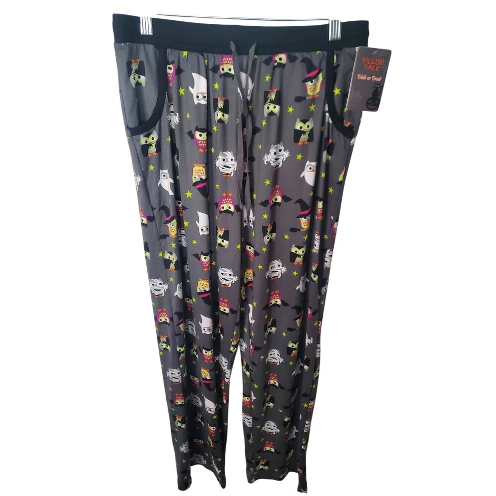 Pillow Talk Halloween Owl Pajama Lounge Pants, NWT, Medium